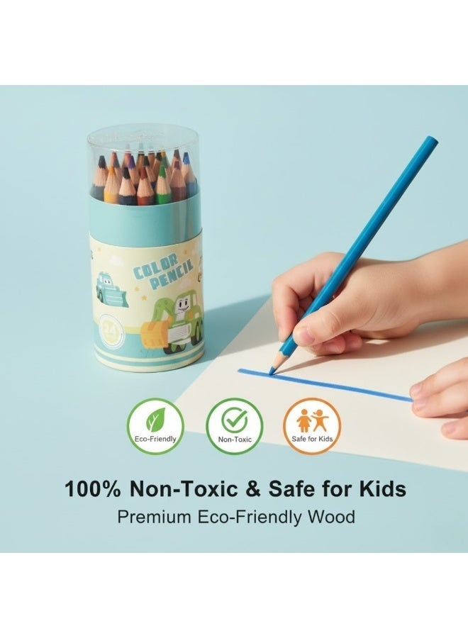 3 in 1 Wooden Colored Pencils Set of 72 Pieces – Vibrant Soft-Core Coloring Pencils for Kids & Adults | Bright Colors for Drawing, Sketching, Shading, School Supplies & Art Supplies | Perfect for Artists, Students & Coloring Books - view 2